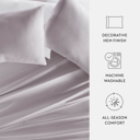 King Mauve 2-Pack Cotton Pillowcases 300 Thread Count in Essential Colors