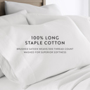 King White 2-Pack Cotton Pillowcases 300 Thread Count in Essential Colors