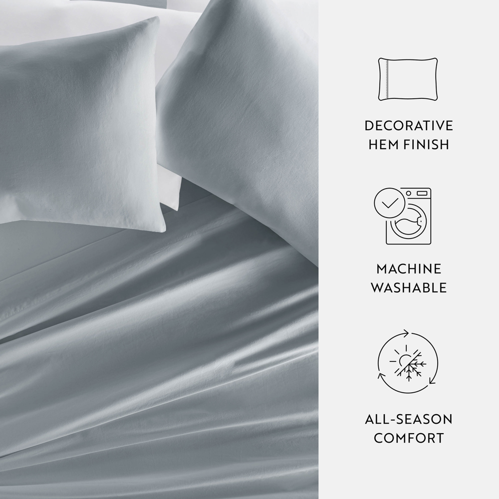 2-Pack Cotton Pillowcases 300 Thread Count in Essential Colors