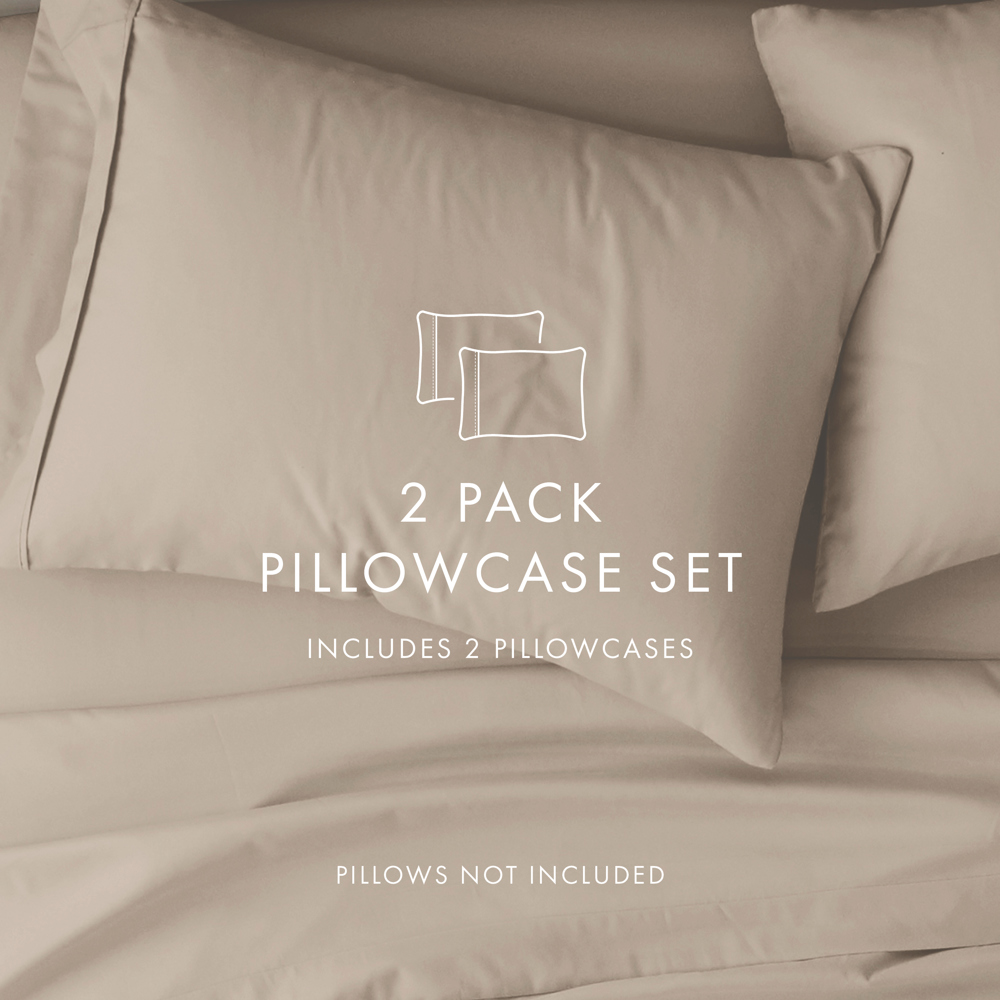 2-Pack Bed Pillowcases in Essential Colors