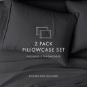 King Black 2-Pack Bed Pillowcases in Essential Colors