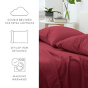 King Burgundy 2-Pack Bed Pillowcases in Essential Colors