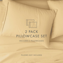 King Gold 2-Pack Bed Pillowcases in Essential Colors