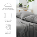 King Gray 2-Pack Bed Pillowcases in Essential Colors