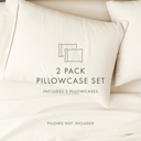 King Ivory 2-Pack Bed Pillowcases in Essential Colors