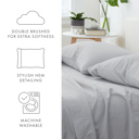 King Light Gray 2-Pack Bed Pillowcases in Essential Colors