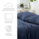 King Navy 2-Pack Bed Pillowcases in Essential Colors