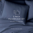 King Navy 2-Pack Bed Pillowcases in Essential Colors