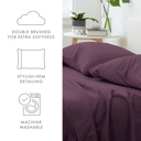 King Purple 2-Pack Bed Pillowcases in Essential Colors