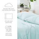 Queen Aqua 2-Pack Bed Pillowcases in Essential Colors