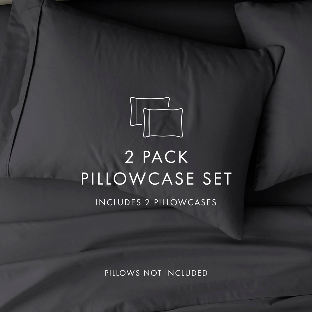 2-Pack Bed Pillowcases in Essential Colors