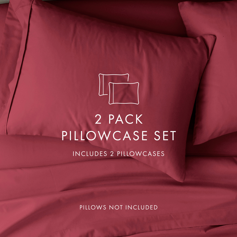 2-Pack Bed Pillowcases in Essential Colors