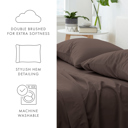 Queen Chocolate 2-Pack Bed Pillowcases in Essential Colors