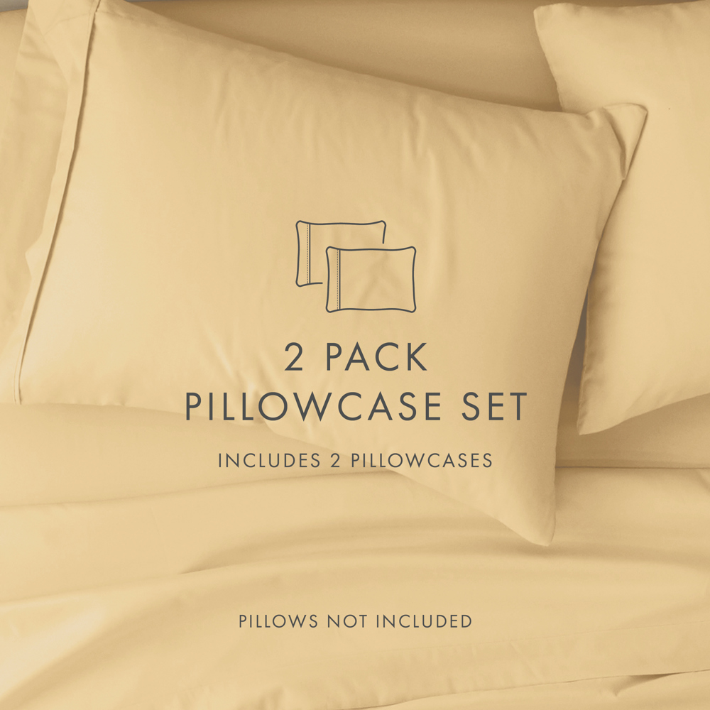 2-Pack Bed Pillowcases in Essential Colors