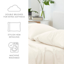 Queen Ivory 2-Pack Bed Pillowcases in Essential Colors