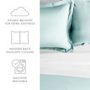 King Aqua 2-Pack Bed Pillow Shams in Essential Colors