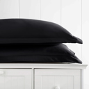 King Black 2-Pack Bed Pillow Shams in Essential Colors