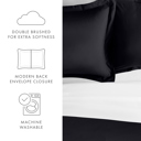 King Black 2-Pack Bed Pillow Shams in Essential Colors