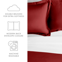 King Burgundy 2-Pack Bed Pillow Shams in Essential Colors