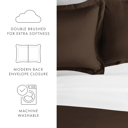 King Chocolate 2-Pack Bed Pillow Shams in Essential Colors