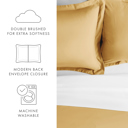 King Gold 2-Pack Bed Pillow Shams in Essential Colors