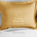 King Gold 2-Pack Bed Pillow Shams in Essential Colors