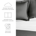 King Gray 2-Pack Bed Pillow Shams in Essential Colors