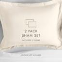 King Ivory 2-Pack Bed Pillow Shams in Essential Colors