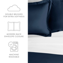 King Navy 2-Pack Bed Pillow Shams in Essential Colors