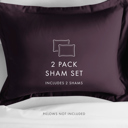 King Purple 2-Pack Bed Pillow Shams in Essential Colors