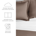 King Taupe 2-Pack Bed Pillow Shams in Essential Colors