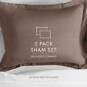 King Taupe 2-Pack Bed Pillow Shams in Essential Colors