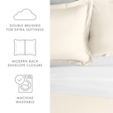 Queen Ivory 2-Pack Bed Pillow Shams in Essential Colors