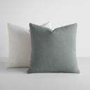  2-Pack Cotton Slub Decor Throw Pillows Solids Arctic & White