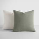  2-Pack Cotton Slub Decor Throw Pillows Solids Light Gray & White