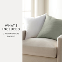 Solids Light Gray / White 2-Pack Cotton Slub Decor Throw Pillows Solids Light Gray & White