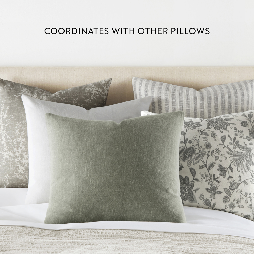 2-Pack Cotton Slub Decor Throw Pillows Solids Light Gray & White