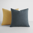  2-Pack Cotton Slub Decor Throw Pillows Solids Mustard & Navy