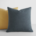  2-Pack Cotton Slub Decor Throw Pillows Solids Mustard & Navy