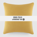  2-Pack Cotton Slub Decor Throw Pillows Solids Mustard & Navy