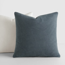  2-Pack Cotton Slub Decor Throw Pillows Solids Navy & White