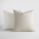  2-Pack Cotton Slub Decor Throw Pillows Solids Natural & White