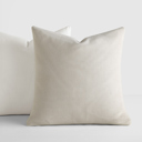  2-Pack Cotton Slub Decor Throw Pillows Solids Natural & White