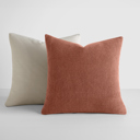  2-Pack Cotton Slub Decor Throw Pillows Solids Terracotta & Natural