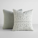  2-Pack Seed Stitch Knit and Cotton Patterned Decor Throw Pillows - Eucalyptus