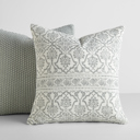 Antique Floral Eucalyptus 2-Pack Seed Stitch Knit and Cotton Patterned Decor Throw Pillows - Eucalyptus