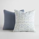  2-Pack Seed Stitch Knit and Cotton Patterned Decor Throw Pillows - Stone