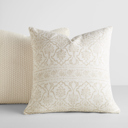  2-Pack Seed Stitch Knit and Cotton Patterned Decor Throw Pillows - Natural