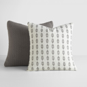  2-Pack Seed Stitch Knit and Cotton Patterned Decor Throw Pillows - Gray