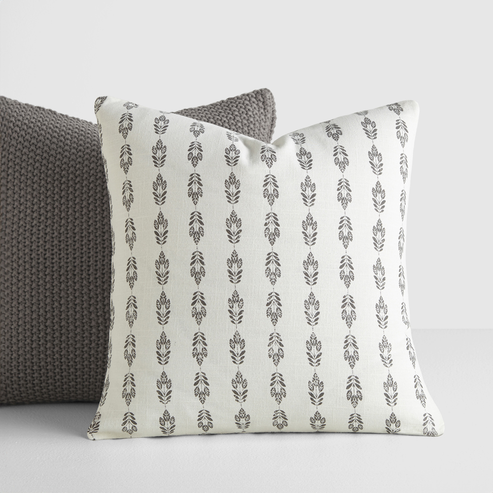 2-Pack Seed Stitch Knit and Cotton Patterned Decor Throw Pillows - Gray